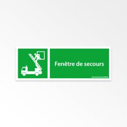 Panneau évacuation - Fenêtre de secours - E017
