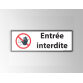 Panneau Interdiction - Entrée interdite - Pictogramme main  - 350 x 125 mm - Vinyle Souple Autocollant