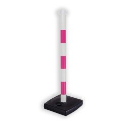 Poteau FME - rose/blanc sur socle à lester 4 Kg - PVC