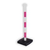 Poteau FME - rose/blanc sur socle lesté 4 Kg - PVC