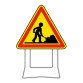 Panneau de chantier - Type AK5 travaux - Symbole chantier - Profil aluminium