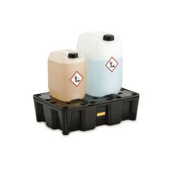 Bacs de rétention avec caillebotis - 25, 35, 60, 120 ou 250 litres - PEHD recyclé  - 25 L