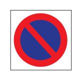 Adhésif - Stationnement interdit carré - 150x150 mm - Lot de 20
