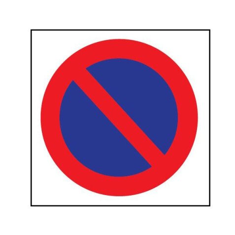 Adhésif - Stationnement interdit carré - 150x150 mm - Lot de 20