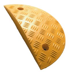 Ralentisseur - Module Extrémité - 235x465 mm - Caoutchouc  - Jaune
