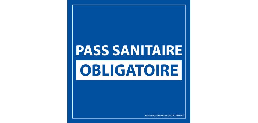 Autocollant - Pass Sanitaire Obligatoire - 125x125 mm
