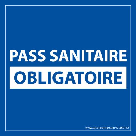 Autocollant - Pass Sanitaire Obligatoire - 125x125 mm