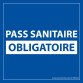 Adhésif d'information - Pass Sanitaire Obligatoire - 125x125 mm - Vinyle