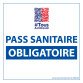 Adhésif d'information - Pass Sanitaire Obligatoire avec QR Code - 125x125 mm - Vinyle