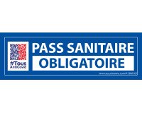 Autocollant - Pass Sanitaire QR Code - 150 x 50 mm