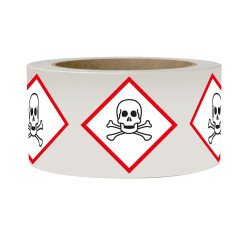 Rouleau de Pictos CLP - Matières toxiques - GHS06