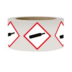 Rouleau de Pictos CLP - Gaz sous pression - GHS04