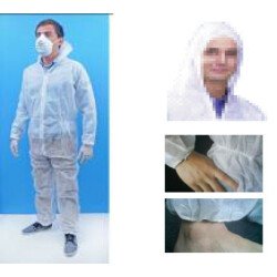 Combinaison de protection jetable à capuche - Polypropylène non tissé  - XXL
