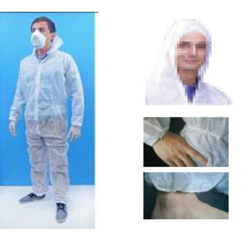 Combinaison de protection jetable à capuche - Polypropylène non tissé  - XXL