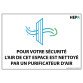 Panneau signalétique - Pour votre sécurité, l'air est filtré par HEPA - NF-EN 1822 - 150 x 210 mm - Vinyle  - Vinyle souple autocollant