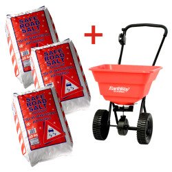 Kit épandage - 3 sacs de sel 25kg - épandeur à sel polyéthylène