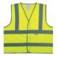 Gilet de sécurité - Jaune fluo avec 4 bandes réfléchissantes  - XXL