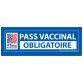 Adhésif d'information - Pass Vaccinal Obligatoire avec QR Code - 150x50 mm - Vinyle