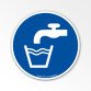 Panneau - Source d'eau potable - Rond