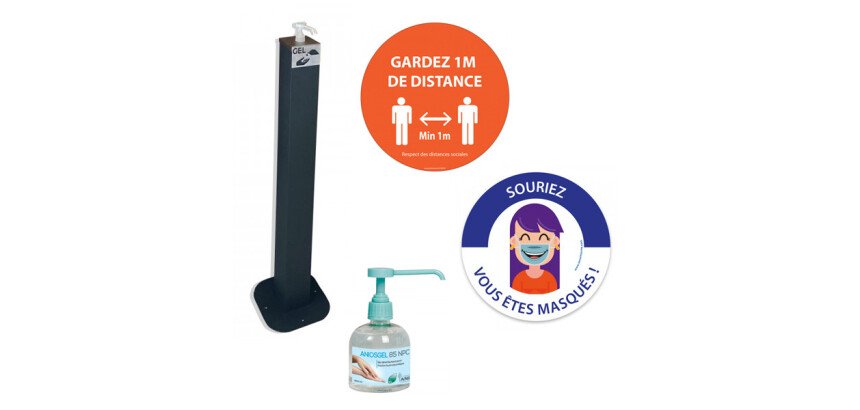 Kit COVID Magasin - Sécurité complète - Composants variés