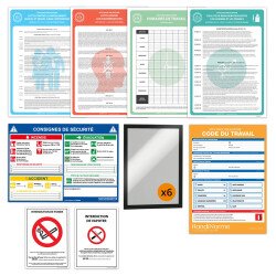 Kit - Affichages Obligatoires pour Entreprises de 11 à 49 Salariés - ISO 7010