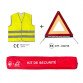 Kit - Sécurité Véhicule Gilet Haute Visibilité + Triangle CE E27R - Polyester