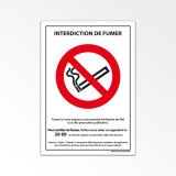 Panneau interdiction - Interdiction de fumer avec décret - A5