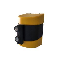 Enrouleur de sangle mural - Sangle rouge/blanc ou jaune/noir - 5 ou 10 mètres - ABS  - Noir et Jaune - 5000