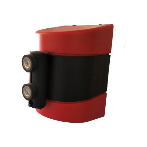 Enrouleur de sangle mural - Sangle rouge/blanc ou jaune/noir - 5 ou 10 mètres - ABS  - rouge et blanc - 5000