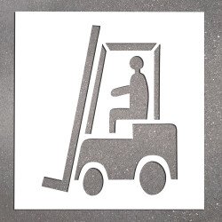 Pochoir - Chariot Élévateur - PVC Souple
