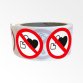Rouleau de Pictos d'Interdiction - Interdit aux personnes porteuses d'un stimulateur cardiaque - P007   - 25 mm