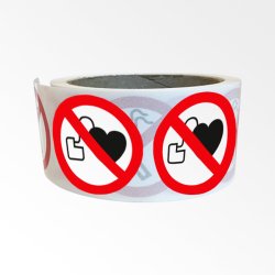 Étiquettes - Interdit aux personnes porteuses d'un stimulateur cardiaque - P007 - Vinyle autocollant - Rouleau de 250  - 100 mm