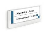 Plaque de porte - Signalétique personnalisable  - 149 x 52 mm - Bleu Foncé