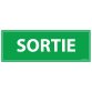 Panneau d'évacuation - Sortie  - 210 x 75 mm - Vinyle Souple Autocollant
