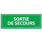 Panneau évacuation - Sortie de secours  - 350 x 125 mm - Vinyle Souple Autocollant