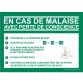 Panneau - Consigne Défibrillateur en cas de malaise - ISO EN 7010  - 210 x 150 mm - Vinyle