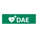 Signalétique panneau DAE 150 x 50 mm   - Vinyle Souple Autocollant