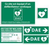 Pack - Signalisation Défibrillateur Intérieur/Extérieur - ISO 7010  - Intérieur