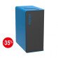 Poubelle de tri - Design avec bac roulant - Acier - 65 L  - Bleu