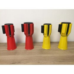 Enrouleur de sangle - Balise de sécurité - Rouge ou Jaune