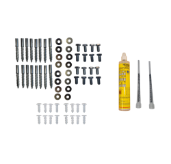 Kit de fixation - Pour butée de parking - Usage chimique - M10