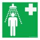 Panneau premiers secours - Douche de sécurité - ISO EN 7010  - 125 x 125 mm - Vinyle Souple Autocollant