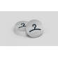 Pictogramme adhésif - Vestiaire rond - 83 mm - Acier brossé