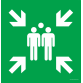 Panneau Évacuation - Point de rassemblement après évacuation - E007  - 125 x 125 mm - PVC