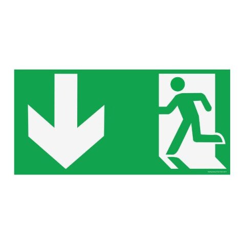 Panneau - Sortie de secours - E001  - 300 x 150 mm - PVC