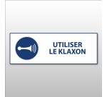 Panneau de signalétique - Utiliser le klaxon - M029 - ISO 7010  - 297 x 105 mm - Vinyle Souple Autocollant