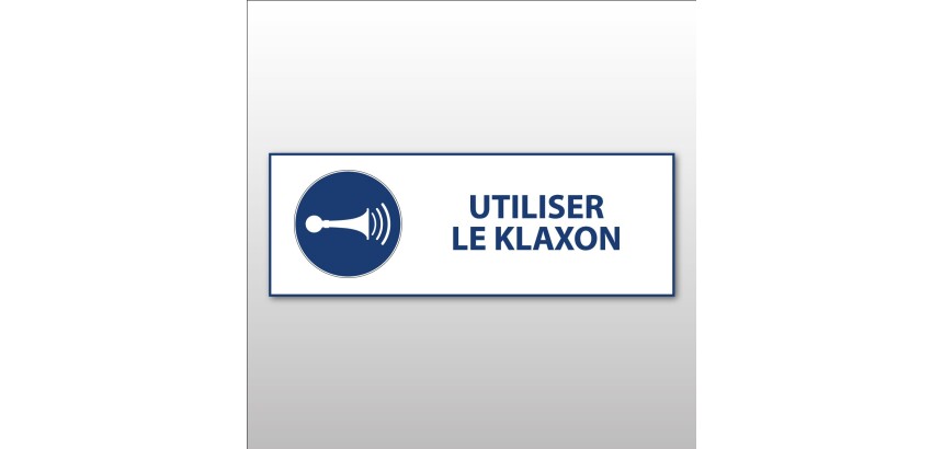 Panneau de signalétique - Utiliser le klaxon - M029 - ISO 7010  - 297 x 105 mm - Vinyle Souple Autocollant