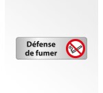 Signalétique d'interdiction - Défense de fumer - P002 - ISO 7010  - 250 x 80 mm - Blanc