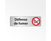 Signalétique d'interdiction - Défense de fumer - P002 - ISO 7010  - 250 x 80 mm - Argent