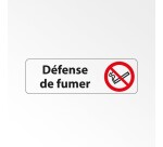 Signalétique d'interdiction - Défense de fumer - P002 - ISO 7010  - 250 x 80 mm - Blanc